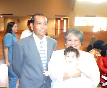 Grandpa & Grandma with Kaitlyn @ Baptism 